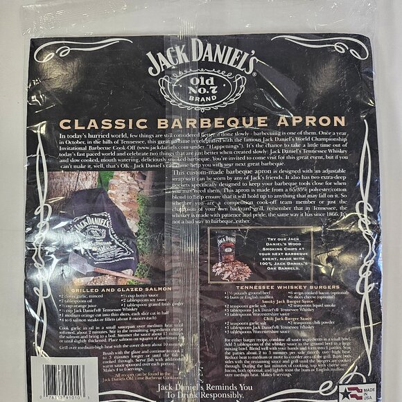 New Jack Daniels Old Number 7 Tennessee Whiskey BBQ Cooking Apron NOS 2007 - Picture 4 of 8